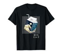 Kanagawa Big Wave Milk Vaporwave Katakana Esthétique T-Shirt