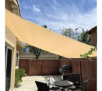 KANAGAWA Sun Shade Sail 20'X26' Sand Oversize Rectangle UV Block Canopy Awning Shelter Fabric Cloth Screen with Shade Sail Hardware Kit for Outdoor Patio Garden Backyard