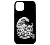 Kanagawa - Tampon Japonais Hanko Grande Vague Rétro Kanji Souvenir Coque pour iPhone 14 Plus