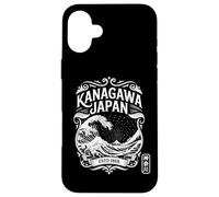 Kanagawa - Tampon Japonais Hanko Grande Vague Rétro Kanji Souvenir Coque pour iPhone 16 Plus