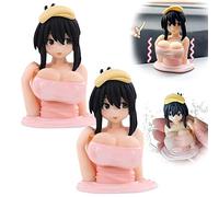 Kanako Ornements Shaking sur la Poitrine, Shake Shake Girl Car Dashboard Decorations, Tide Play Q Version Doll Bobbleheads, Kawaii Sexy Action Figurine Beauté, Console Centrale de Voiture Sculpture