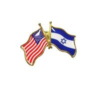 Kanal Brosche Anstecknadel mit Amerika- und Israel-Flagge, Anstecknadel mit Nationalflagge Israel und den USA. Tragen Sie die Anstecknadel für Volk Israel und den Frieden Schmuckkleber (rouge, taille
