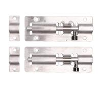 KANASI 304 Stainless Steel Slide Gate Latch, Heavy Duty Sliding Barn Door Latch with Padlock for Cabinet Closet Toilet