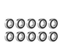 KANASI 6205-2RS Ball Bearing, 10Pcs Double Shielded Deep Groove Raceway High Speed for Machinery Transmission