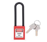 KANASI Cadenas de sécurité, serrure technique anticorrosion isolée par poutre en nylon de 30 pouces avec 2 clés pour la maintenance industrielle et le verrouillage des équipements