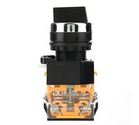 KANASI Commutateur rotatif à 2 positions, sélecteur de réinitialisation automatique momentanée de 22 mm pour circuits de contrôle industriels