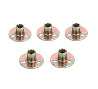 KANASI Écrou de blocage, 5 pièces M8 * 37 base ronde à trois trous plaquée zinc pour l'assemblage de meubles et la fixation de profilés en aluminium (M10*37)