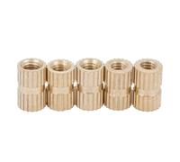 KANASI Écrous d'insertion en laiton, fixations moletées intégrées M4 pour les projets de menuiserie et de métal (M4*10 * 6.3(20 pièces))