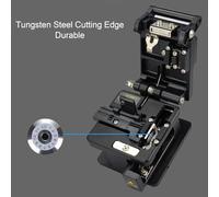 KANASI Fiber Optic Cleaver, Tungsten Steel Blade with Multifunctional Clamp for Professional Telecom and Network Installations