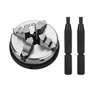 KANASI Mandrin de tour à 4 mors autocentrant, outil de serrage manuel de haute précision pour le travail du bois et l'usinage des métaux dans les ateliers de bricolage.