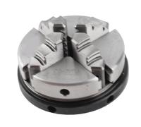 KANASI Mandrin de tour à 4 mors, outil de serrage manuel réversible autocentrant de 2,5 pouces pour le travail du bois et l'usinage des métaux