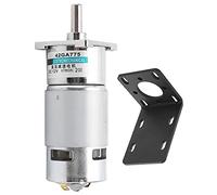 KANASI Moteur à engrenages CC 12 V XD42GA755, aimant permanent CW CCW basse vitesse avec support pour l'automatisation industrielle et les projets de bricolage (200 tr/min)