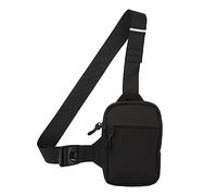 KANASI Sac à bandoulière, sac de poitrine léger avec plusieurs compartiments pour courir, faire du vélo, voyager, faire du shopping pour hommes et femmes (Noire)