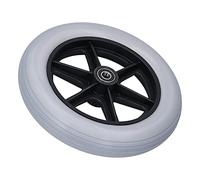 KANASI Wheelchair Front Wheel, 10 inch 12mm bearing hole flat free tire for walker caster replacement accessory