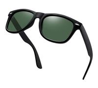 KANASTAL Lunettes de Soleil Homme Polarisées Retro Lunette de Soleil Vert Carré Classique Mode Vintage UV400