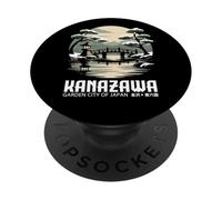 Kanazawa Garden City Japan Retro Kanji Personnage Souvenir PopSockets PopGrip Adhésif