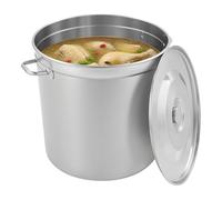 KANBCNG Faitout gastronomie en acier inoxydable 98 l | Grande casserole à soupe 47 × 36 cm avec rainures antidérapantes, casserole universelle pour induction pour tous les types de