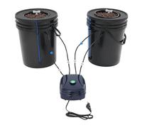 KANBCNG Hydroponics Grow System Système de culture hydroponique 2 pots de 5 gallons de culture en eau profonde Mécanisme d'irrigation goutte à goutte Système hydroponique avec pompe à air Kit