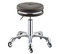 KANBUN Barre Roulant Rotatif Salon de beauté soulevant, la poulie en Acier Inoxydable Rond ne Bloque Pas Les Cheveux, réglable 45-58 cm (Couleur: Gris)