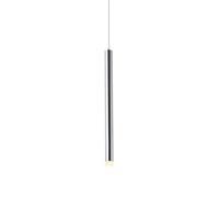 KANBUN Lampe à Suspension antirouille en Argent avec Tube Long, Lampe à Suspension cylindrique 3 W, plafonnier LED en Aluminium, Hauteur réglable (Couleur : Hauteur 30 cm, Taille : lumière Chaude)