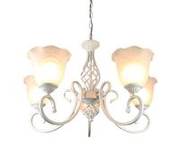 KANBUN Lustre Moderne plafonnier Suspendu en Fer pour Salle à Manger, Petite Lampe, Chambre à Coucher, Salle d'étude, plafonnier en Verre personnalisé E27 5 (Blanc) Better Life