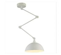 KANBUN Plafonnier Lustre Lumière en Aluminium Demi-dôme Abat-Jour Lampe Suspendue Industrielle Réglable Bras Oscillant Lampe Suspendue Plafond Lustre Luminaire pour Îlot De Cuisine Bar Comptoir