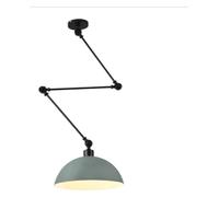 KANBUN Plafonnier Lustre Lumière en Aluminium Demi-dôme Abat-Jour Lampe Suspendue Industrielle Réglable Bras Oscillant Lampe Suspendue Plafond Lustre Luminaire pour Îlot De Cuisine Bar Comptoir