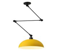 KANBUN Plafonnier Lustre Lumière en Aluminium Demi-dôme Abat-Jour Lampe Suspendue Industrielle Réglable Bras Oscillant Lampe Suspendue Plafond Lustre Luminaire pour Îlot De Cuisine Bar Comptoir