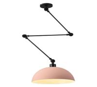 KANBUN Plafonnier Lustre Lumière en Aluminium Demi-dôme Abat-Jour Lampe Suspendue Industrielle Réglable Bras Oscillant Lampe Suspendue Plafond Lustre Luminaire pour Îlot De Cuisine Bar Comptoir