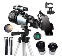 KANBUN Télescope monoculaire, télescope débutant pour Les télescopes réfracteurs de l'astronomie pour Enfants, Ouverture de 70 mm avec étendue de Recherche d'adaptateur de téléphonie trépied