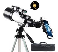 KANBUN Télescope monoculaire, télescope pour Enfants pour Les Adultes débutants de l'astronomie, 400 mm focale 120X Télescopes réfracteurs avec Adaptateur de Smartphone, Sac à Dos et Filtre de
