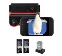 KanDao Caméra 3D, appareil photo numérique instantané 3D, caméra stéréoscopique à 180 degrés, caméra vidéo 3D pour appareil VR avec écran tactile 2,54", QooCam EGO, noir, kit de voyage