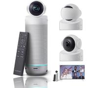KanDao Meeting S Webcam de Visioconférence 1080P | Caméra Professionnelle 180° Tout-en-Un pour Petites Salles | Micro & Haut-Parleur Full-Duplex, Cadrage IA, Teams, Zoom
