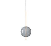 Kandinsky 30 Suspension Verre Gris Fumé & Laiton