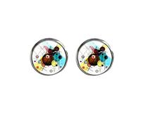 Kandinsky Boucles d'oreilles rondes en forme de cercles et de dôme en verre, nan