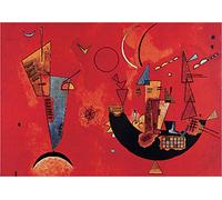 KANDINSKY WASSILY - avec et contre - Affiche Peinture - Dimensions 100 x 70 cm