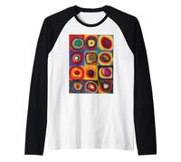 Kandinsky's Color Study, carrés avec Cercles concentriques HD Manche Raglan