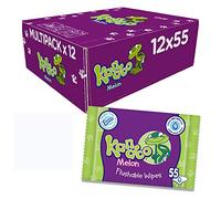 Kandoo Lot de 12 paquets de lingettes parfum melon 660 lingettes au