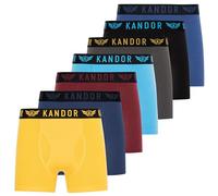 Kandor Boxer en Bambou - Lot de 7, Sous-Vêtements Doux et Respirants pour Homme, Caleçon en Viscose de Bambou et Coton, Uni & Noir