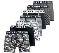 Kandor caleçon Homme - Lot de 7, Boxers pour Hommes Confortables, Boxer Shorts en Coton avec élasthanne, sous vêtements Originaux, Calecon coloré, Slip Sport Underwear JECKERS (XL, Pack C)