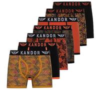 Kandor caleçon Homme - Lot de 7, Boxers pour Hommes Confortables, Boxer Shorts en Coton avec élasthanne, sous vêtements Originaux, Calecon coloré, Slip Sport Underwear FLORID (XXL, Pack B)