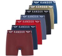 Kandor Lot de 7 Boxers en Bambou pour Homme, Sous-vêtements Doux et Respirants, Caleçons en Viscose de Bambou et Coton, Couleur Unie et Noir