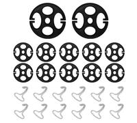 KANDUJIMU Lot de 24 crochets en métal pour housse de siège de voiture, 12 crochets en métal avec clip de verrouillage et 12 mandrins de housses de siège de voiture en plastique, fixation en plastique