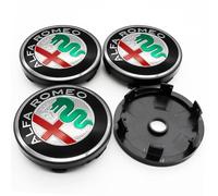 KanDuo 4 pièces Auto Cache-moyeux Cache Moyeux Compatible avec pour Alfa Romeo Giulia Stelvio Giulietta 159 147 156 Mito 60mm,F