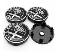 KAnduo 4 pièces Auto Cache-moyeux Cache Moyeux Compatible avec pour Alfa Romeo Giulia Stelvio Giulietta 159 147 156 Mito 60mm,G