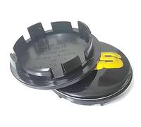 KAnduo 4 pièces Auto Cache-moyeux Cache Moyeux Compatible avec pour BBS 56MM 60MM 65MM 68MM,56mm- Black-Gold