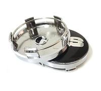 KAnduo 4 pièces Auto Cache-moyeux Cache Moyeux Compatible avec pour BBS 56MM 60MM 65MM 68MM,60mm-Black-Silver