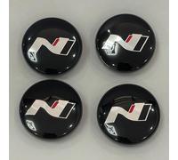 KanDuo 4 pièces Auto Cache-moyeux Cache Moyeux Compatible avec pour Hyundai N Line i30 i20 Sonata Accent Tucson Elantra Veloster 60mm,56mm-A