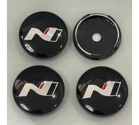 KAnduo 4 pièces Auto Cache-moyeux Cache Moyeux Compatible avec pour Hyundai N Line i30 i20 Sonata Accent Tucson Elantra Veloster 60mm,60mm-A