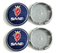 KAnduo 4 pièces Auto Cache-moyeux Cache Moyeux Compatible avec pour Saab 9 3 9 5 9-3 9-5 Saab 63mm,B